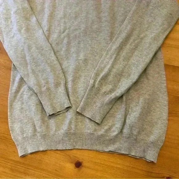 Banana Republic gray sweater with pink zipper in back womens S cotton blend - Picture 4 of 6
